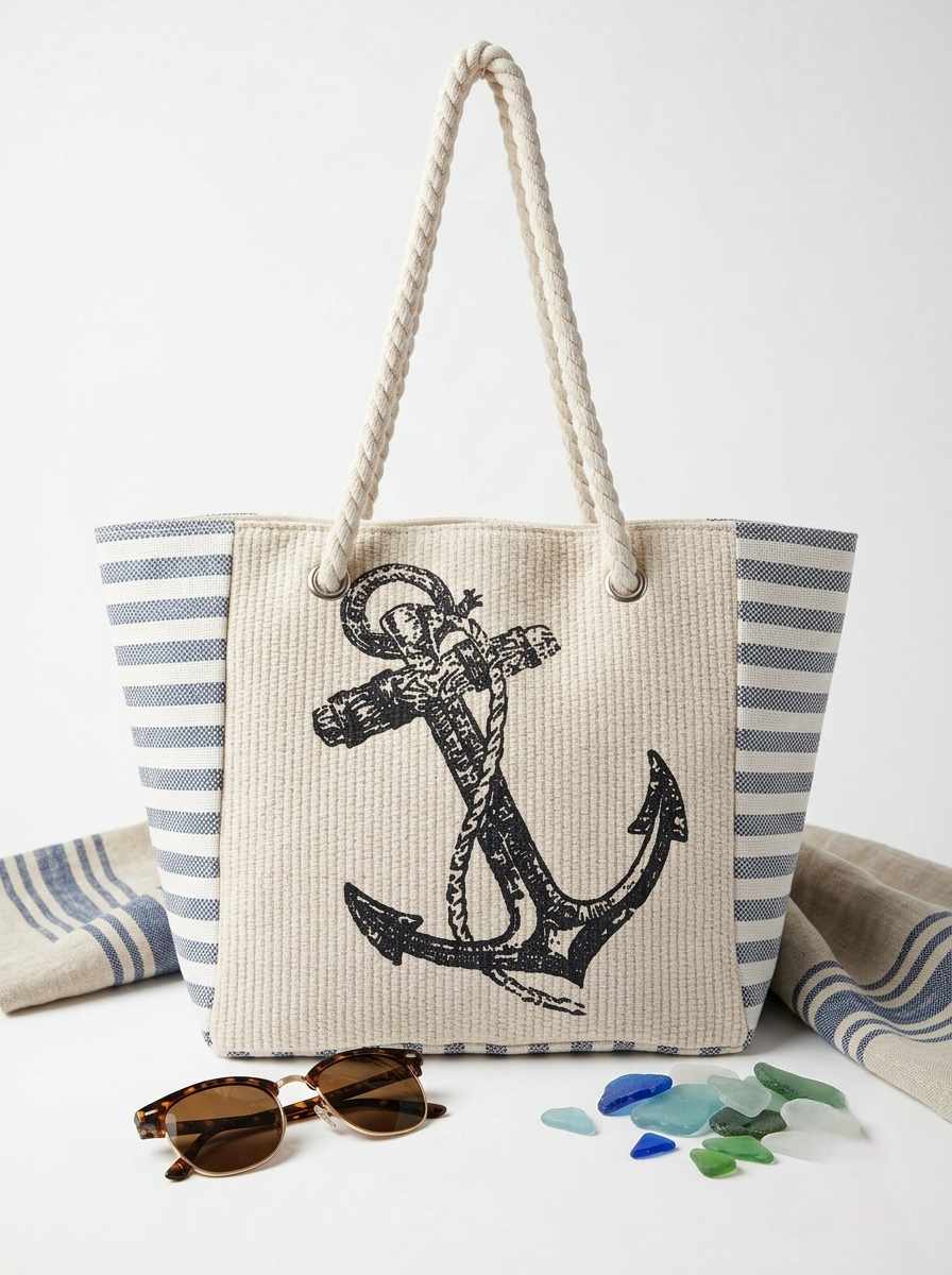 The Riviera Woven Canvas Tote beach bags