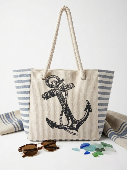 The Riviera Woven Canvas Tote beach bags