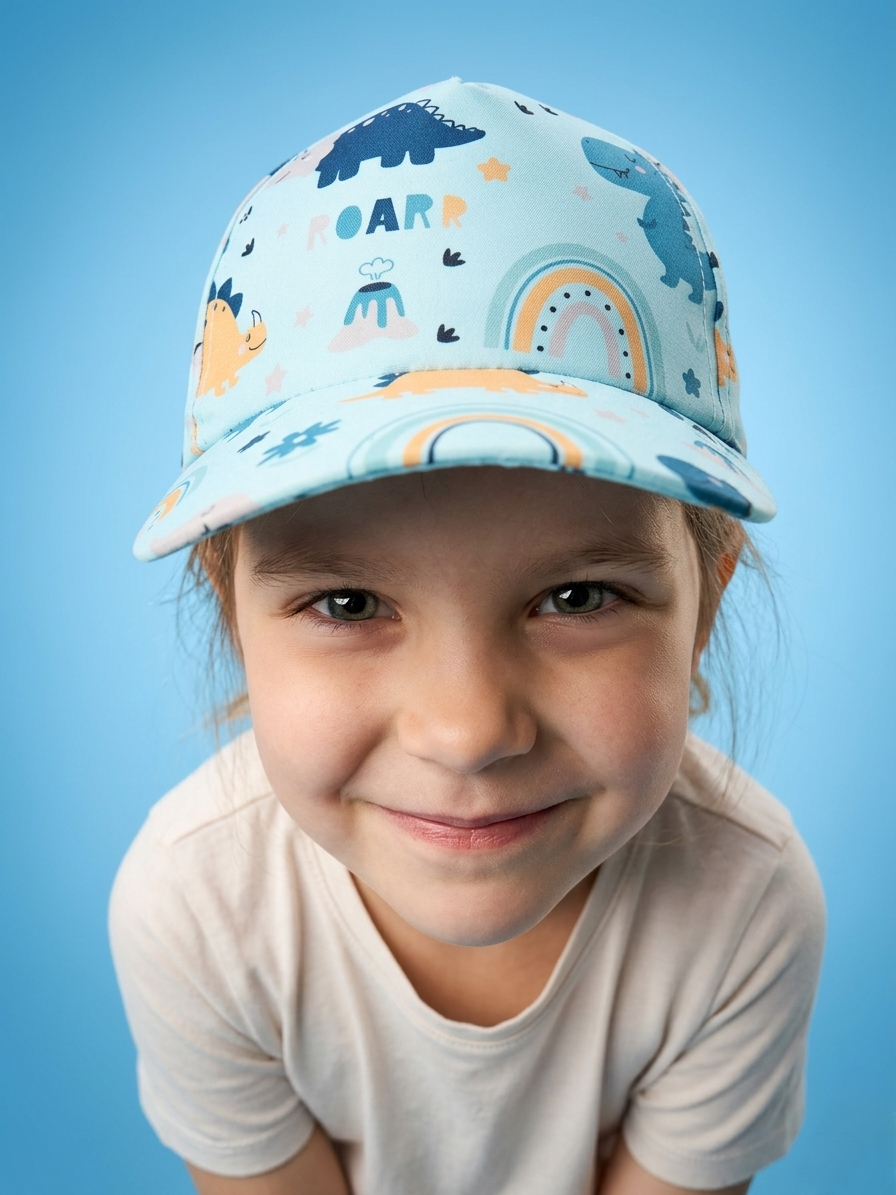 Prehistoric Pals Children’s Sky Blue Dinosaur Cap