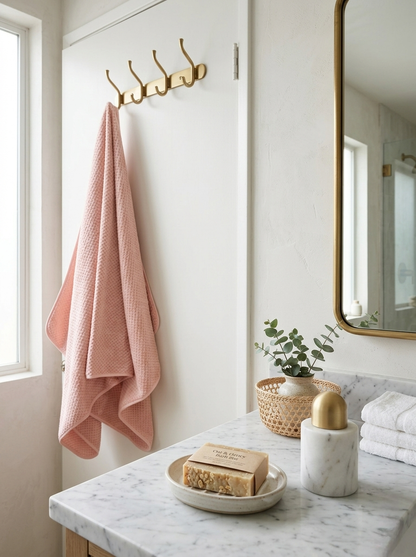 Premium Waffle-Weave Cotton Bath Towel Collection