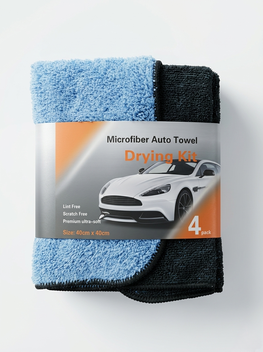 Microfiber auto towel drying kit